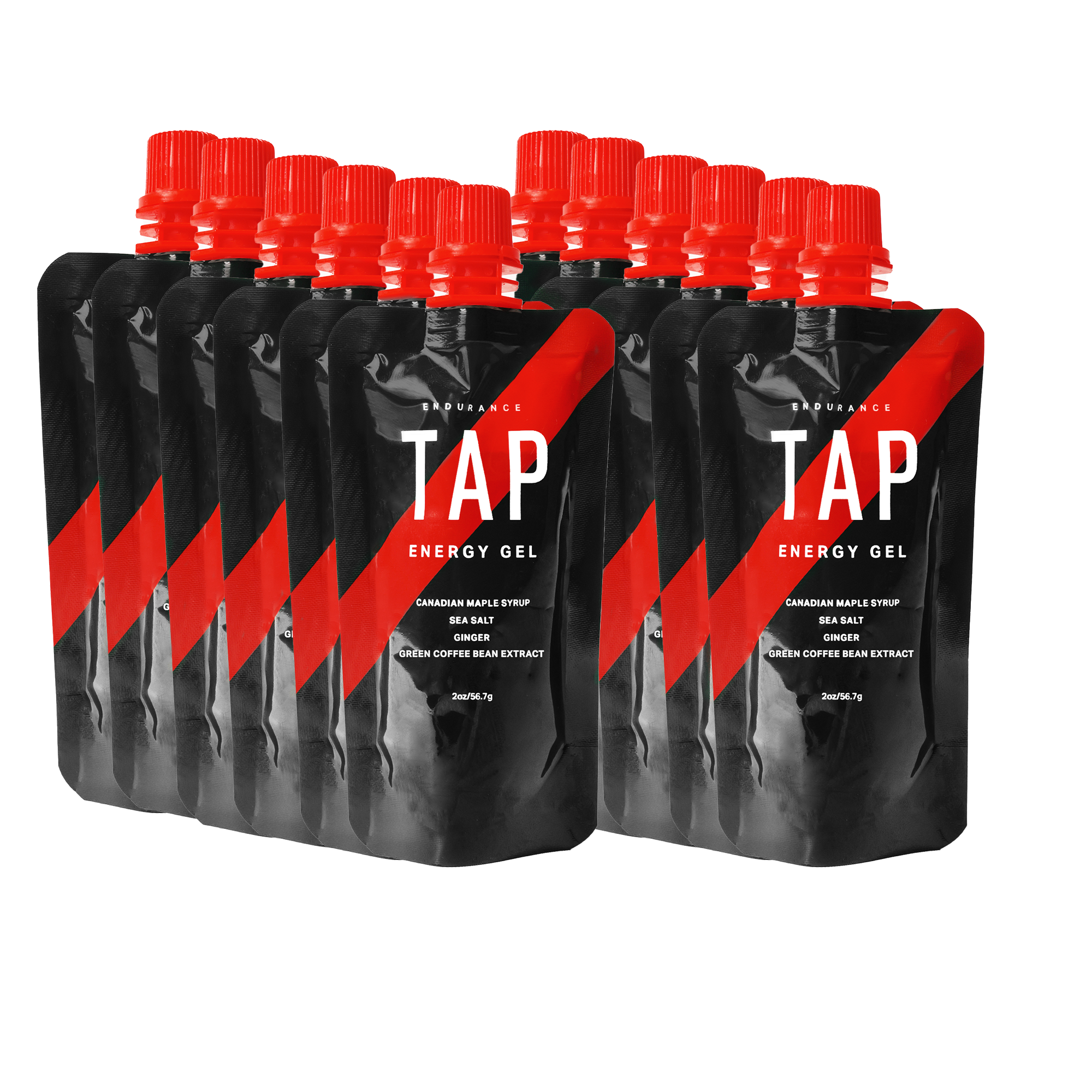 Endurance Tap Double Tap Gel / Energy Gel 12 Pack (Caffeinated) The